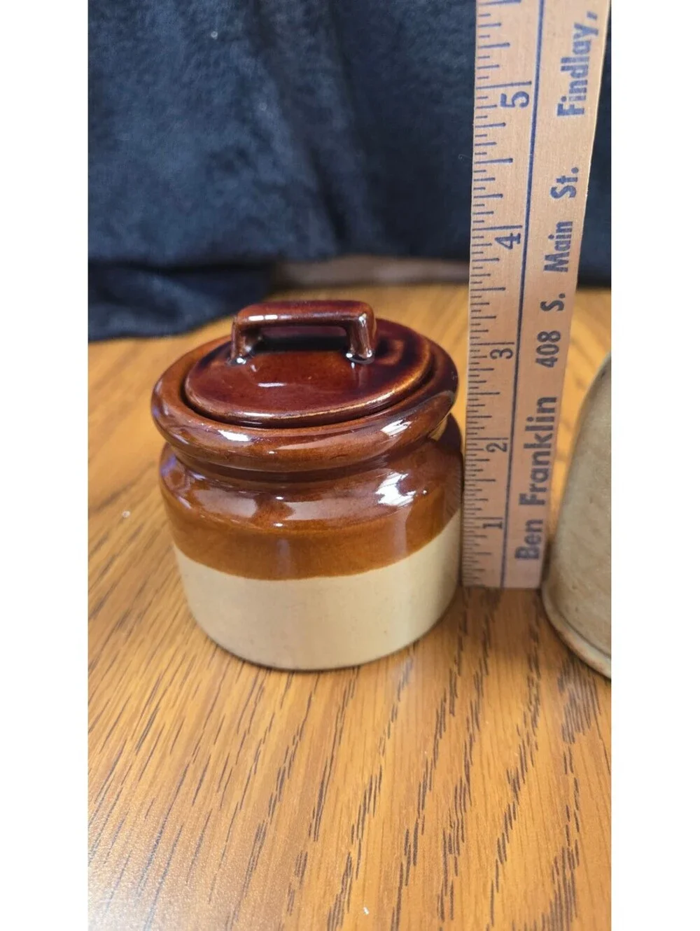 Vintage Ceramic Jar with Lid and Vase Set